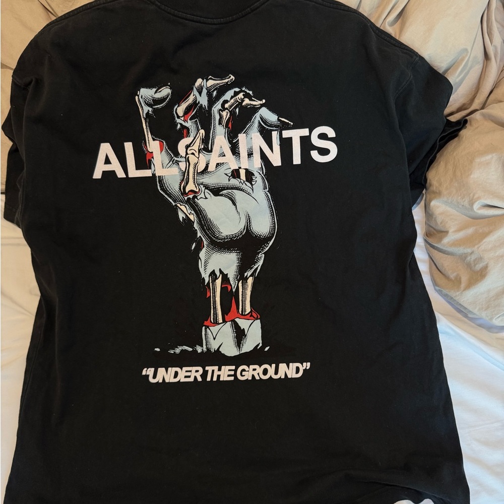 All Saints Black Graphic Tee